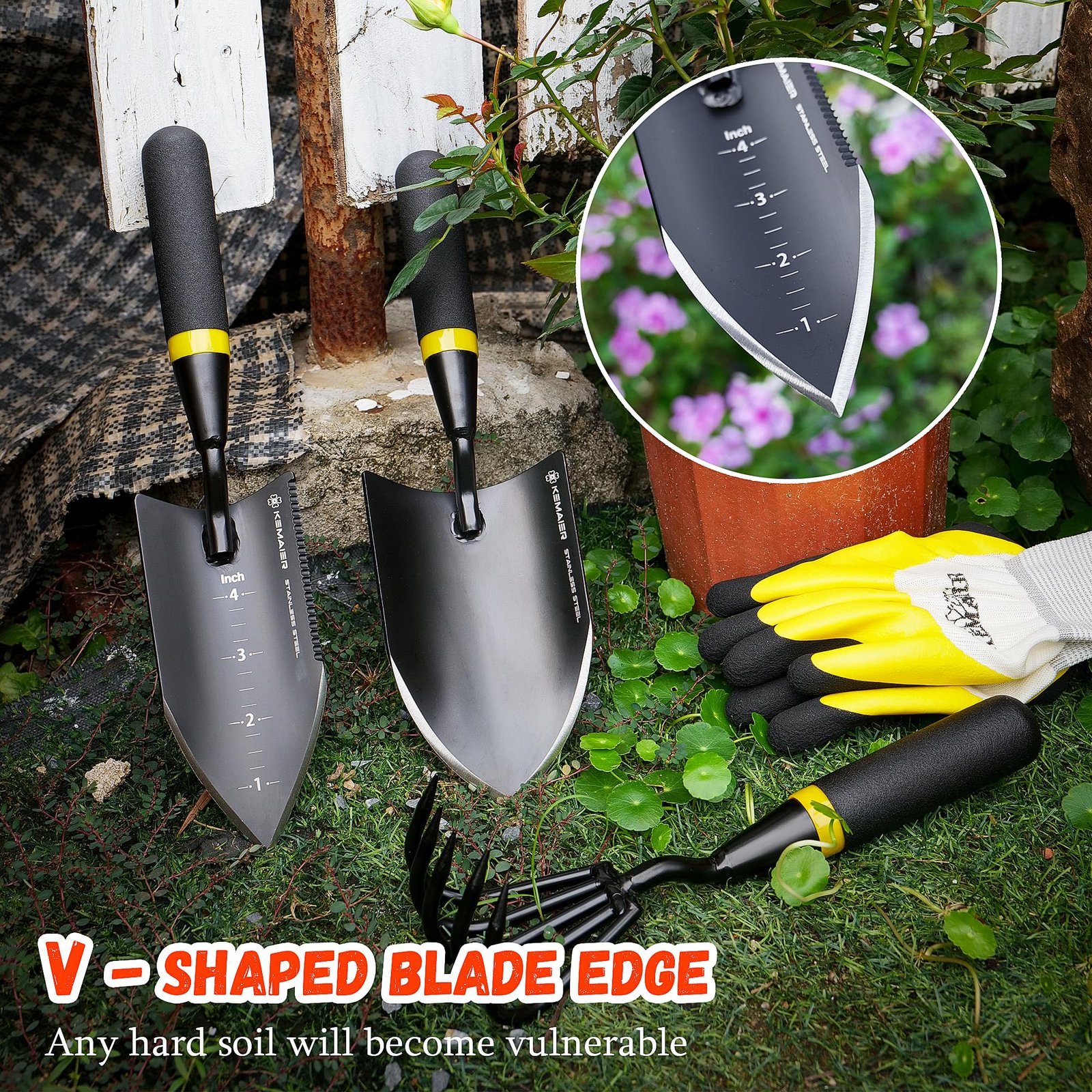 Garden Tool Set: Premium Heavy Duty Steel
